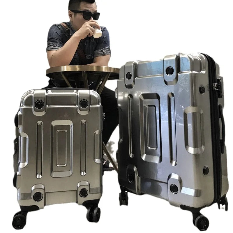 2023 Trendy Tech Suitcase: Stylish Luggage with Universal Wheels and Password